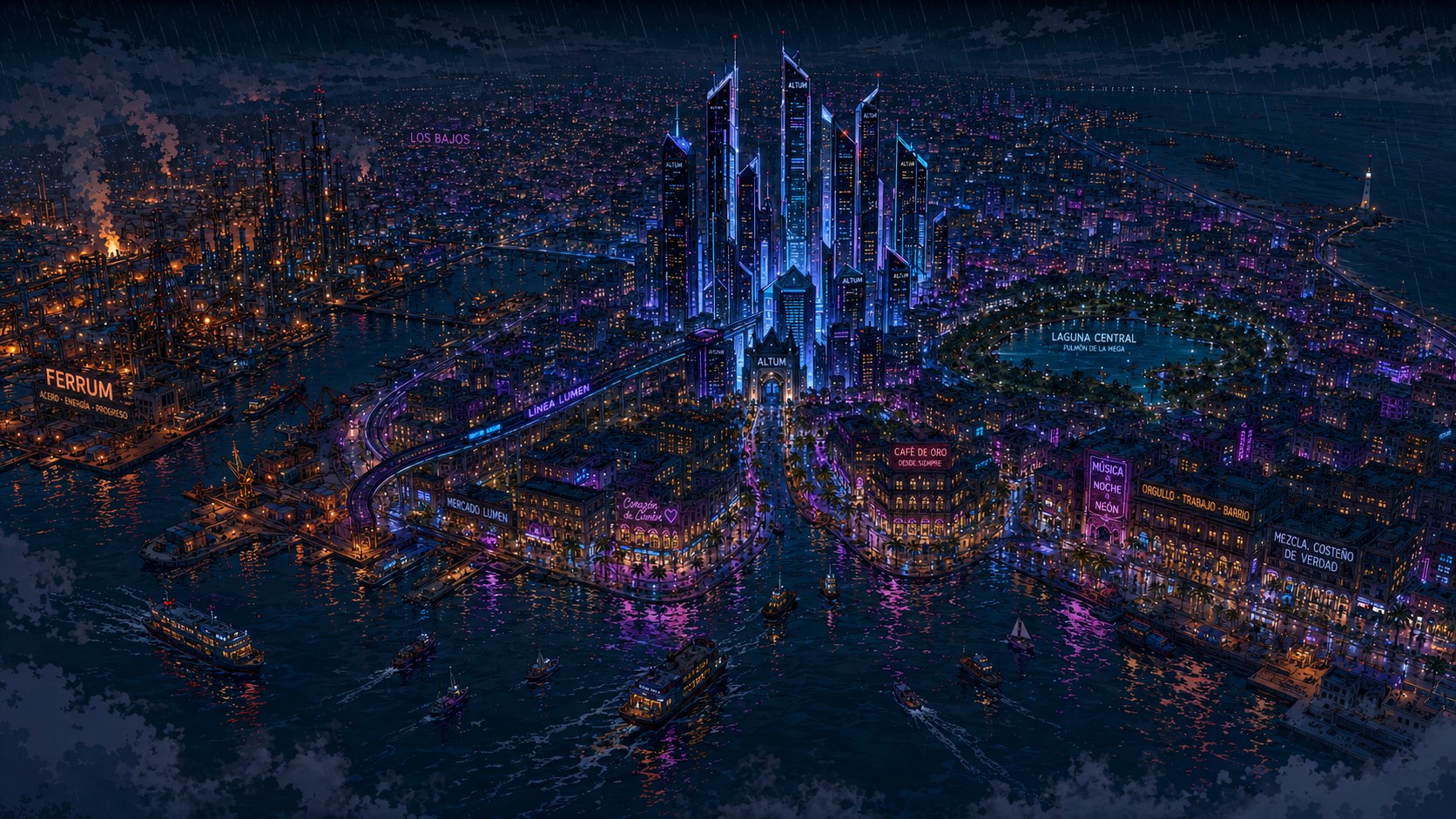 Panorámica oficial de Umbra Prime desde el Golfo